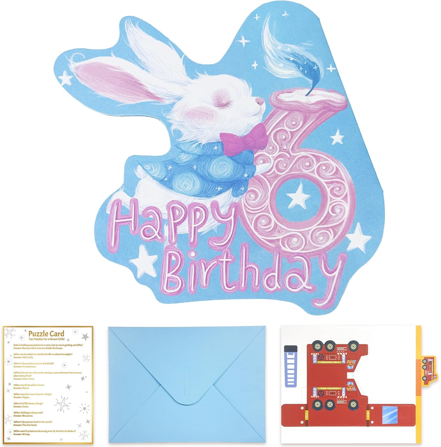 Amazon.com : Gcardist 6th Birthday Greeting Card with Envelopes for Son ...