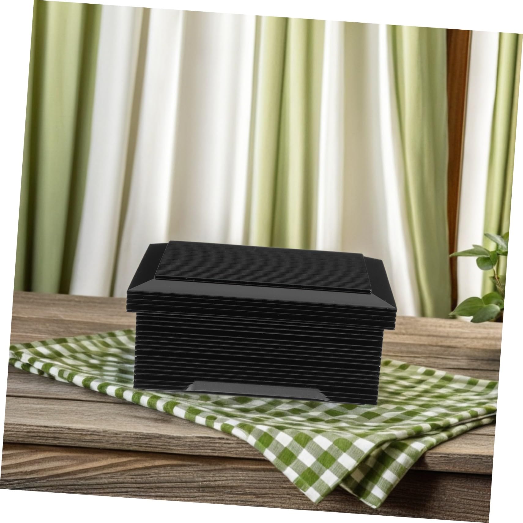 Boîte Bento Japonaise Rectangulaire Étanche avec Couvercle Design Rayé et Finition Lunchbox Sushi Compacte et Légère pour Maison Bureau ou Pique-