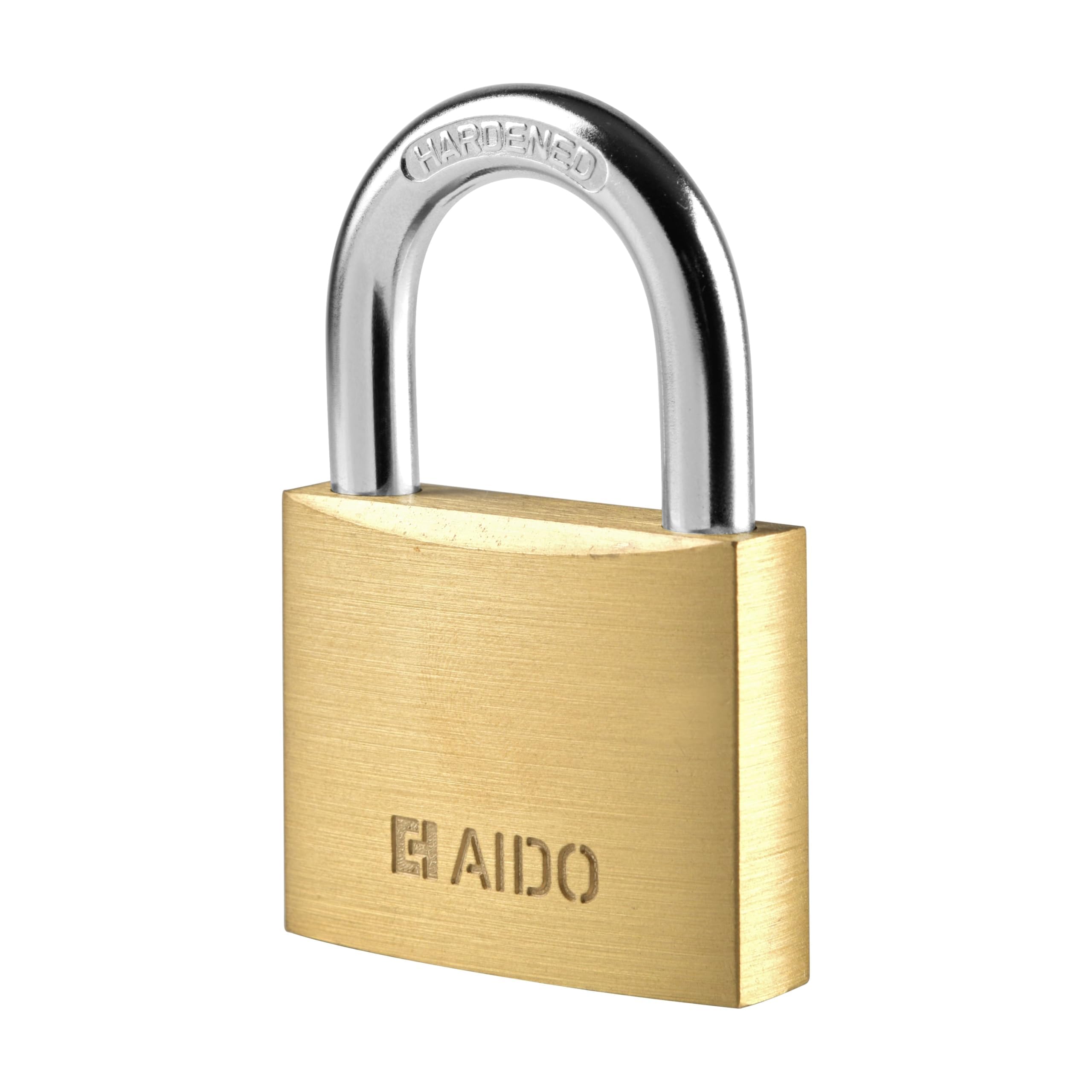 AIDO by dormakaba Group 40mm Solid Brass Padlock | Lock for Main Doors, Home, Luggage, Cabinets, Lockers, Toolboxes | 4 Brass Keys | Double Bolt | Hardened Shackle | Water Resistant | 2 Yr Warranty — Amazon image 8