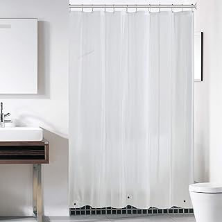 Downluxe Frosted Shower Curtain Liner 72x72 - PEVA 3 Gauge Light Weight,Waterproof,Odorless with Rust-Resistant Grommets Holes