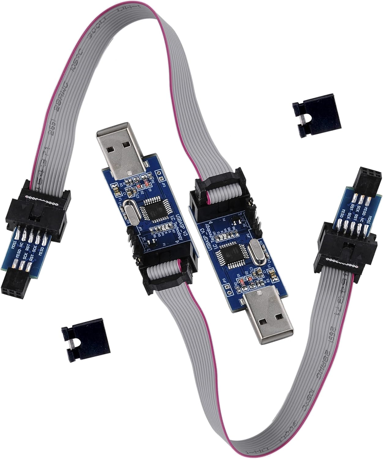 DIYmall USBASP Programmer 10 Pin AVR Downloader Flash Tool USB ISP Burn ...