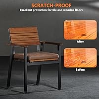 Vista 4 de BAIPOK 36 piezas de protectores cuadrados para patas de silla, protectores de patas de silla de silicona para suelos de madera dura, almohadillas