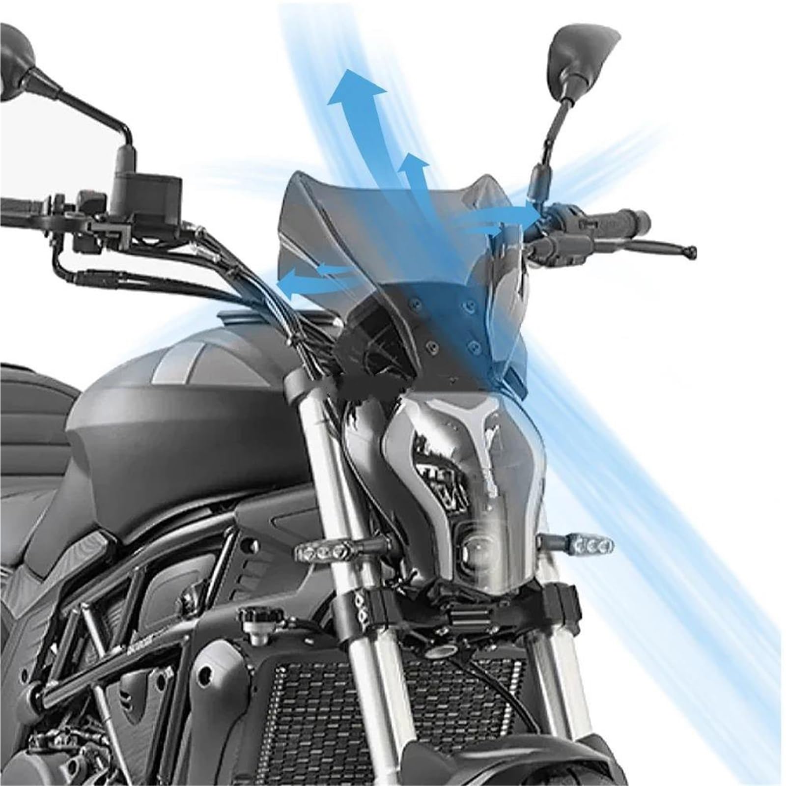 Cúpulas Y Parabrisas para Motocicleta para Benelli 502C (502 C) 2019-2021 Parabrisas Delantero, Deflectores De Viento Y Carenado Protector Parabrisas para Motocicleta(Negro)