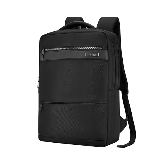 Safari SELECT 15L SMART Formal Backpack 17 Inch Laptop Pocket Premium Fabric Dedicated Tech Compartment Water Resistant USB Charging, Laptop & Tablet Bag, Backpack for Men & Women, Black