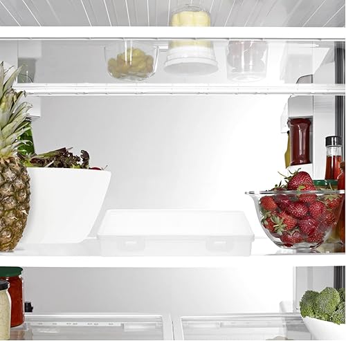 Miniatura 7 de Hemoton Plato de mantequilla de plástico, contenedor de tocino, caja de almacenamiento de carne transparente, contenedores de almacenamiento de