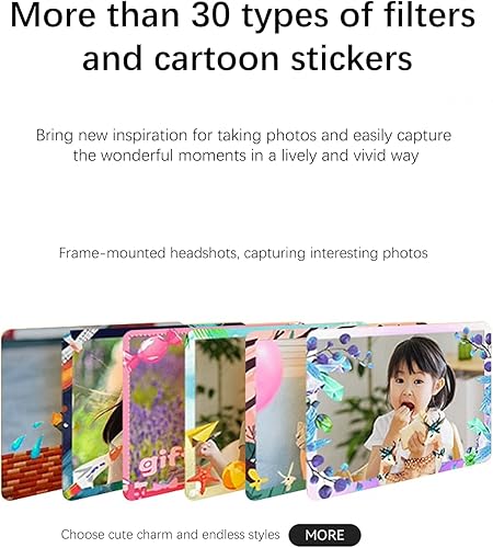 Miniatura 7 de Cámara para niños, impresión instantánea, cámara digital para niños con papel de impresión de 3 colores, 32 GB y mini trípode, video de 48 MP