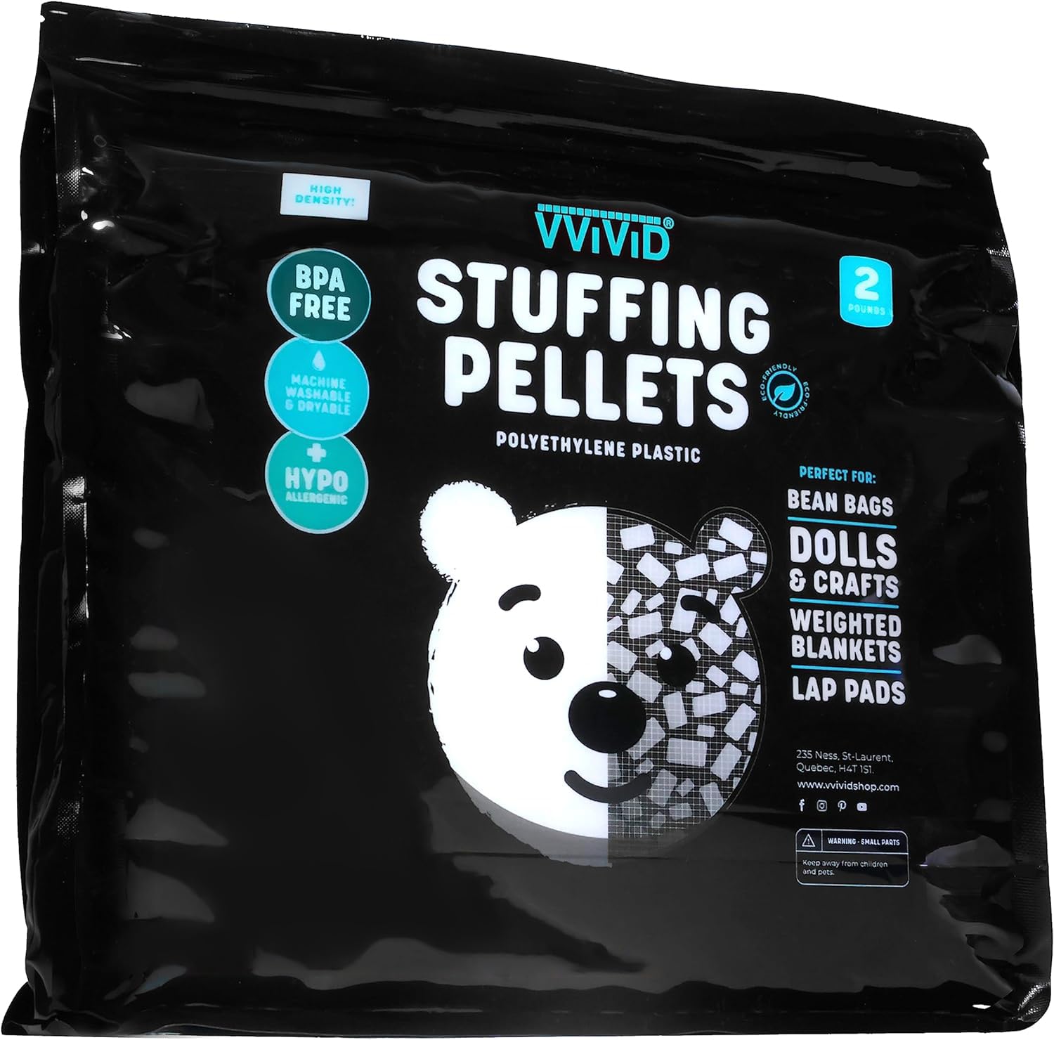 Perles de rembourrage lestées VViViD poly granulés écologiques pour loisirs créatifs 0,9kg