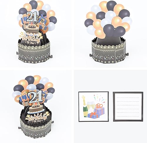 Miniatura 8 de CIEHER Tarjeta de cumpleaños desplegable para cumpleaños, mujeres, hombres, niñas, niños, divertida tarjeta de regalo de cumpleaños, tarjeta de