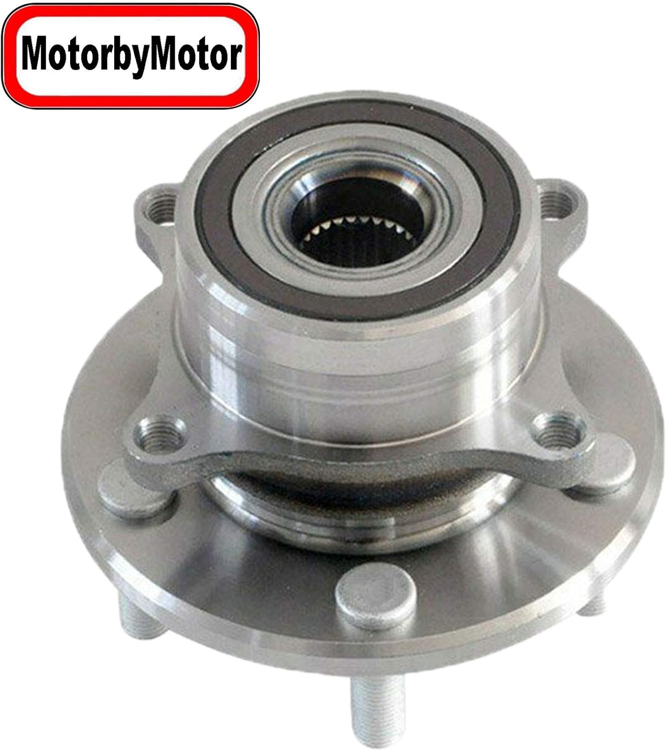 MotorbyMotor 513267 Front Wheel Bearing and Hub Assembly with 5 Lugs Fits for 2007-2013 Acura MDX, 2010-2013 Acura ZDX, 2009-2015 Honda Pilot Wheel Hub Assembly (All Models)