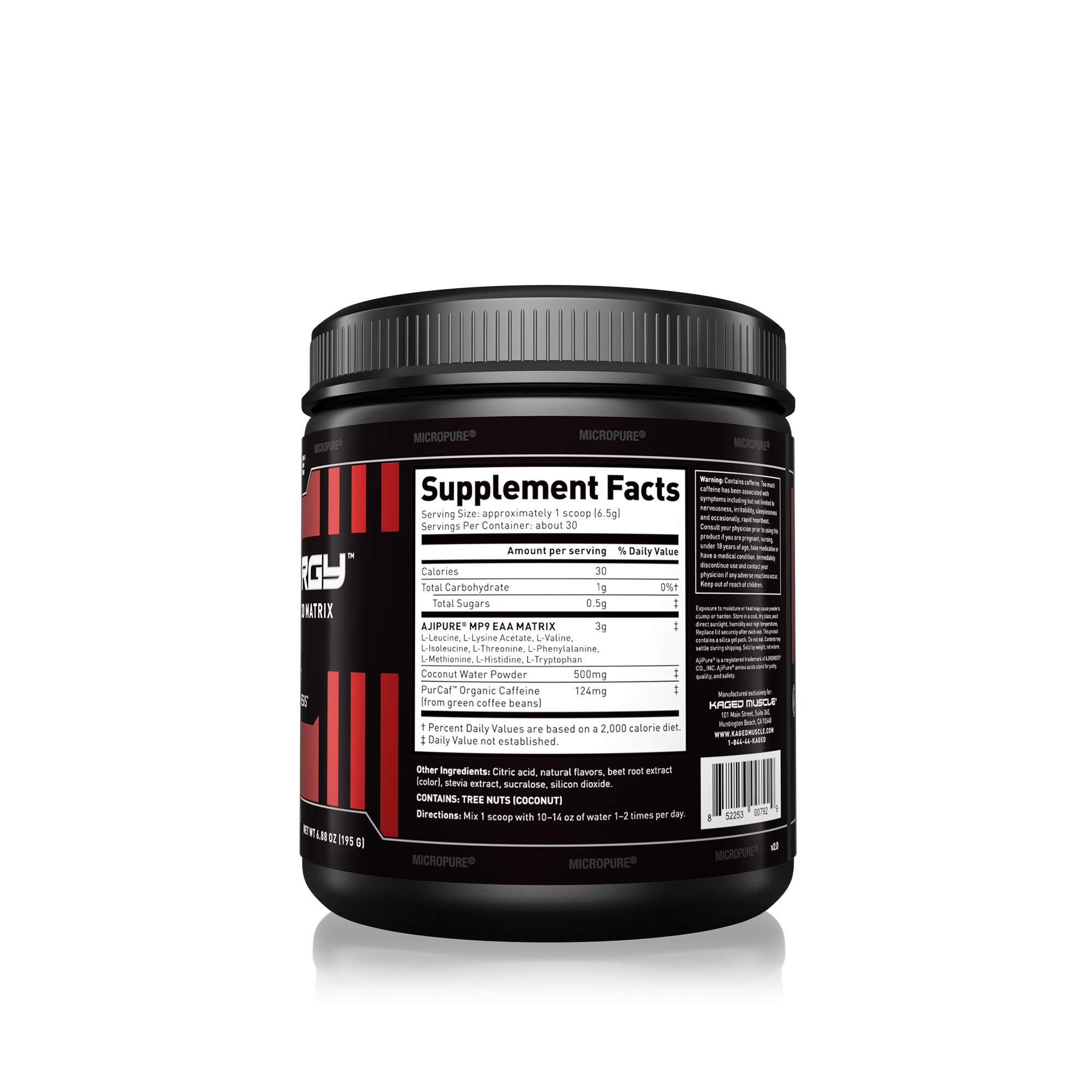 Buy Kaged Muscle Amino Synergy Vegan BCAA + EAA Powder, Premium Vegan