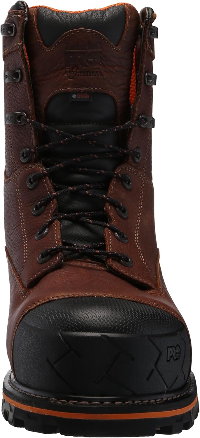 Timberland PRO Men's Boondock 8 Inch Composite Safety Toe Insulated Waterproof Industrial Work Boot, Brown-2024 NEW, 14W - Image 2