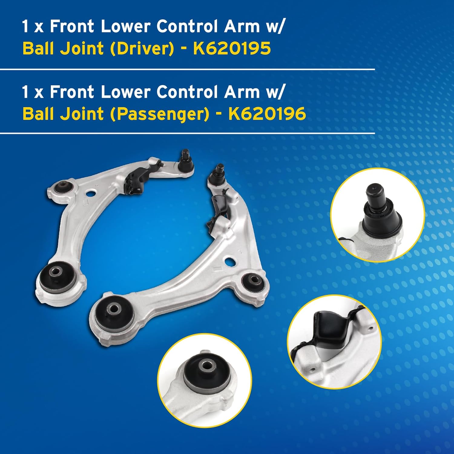 10pcs Suspension Kit Front Lower Control Arms w/Ball Joints Outer Inner Tie Rods for 2007-2012 Nissan Altima, 2013 Altima Coupe 2-doors