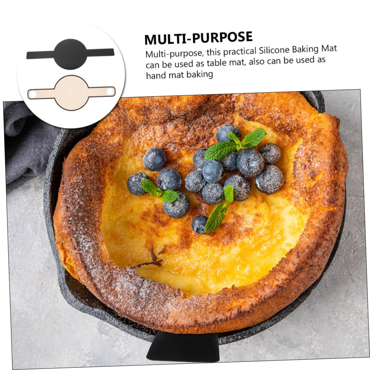 6stücke Teiliges Silikon Backunterlage Hochtemperaturbeständige Brotbackmatte Mit Langem Griff Antihaft Und Wiederverwendbar Für Dutch Oven Und Backofen Platzsparend Und Einfach