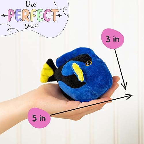 Miniatura 4 de Forest & Twelfth Juguete de peluche azul de peluche para niños, recuerdos de fiesta oceánica y bolsas de golosinas, premios de caja del tesoro para