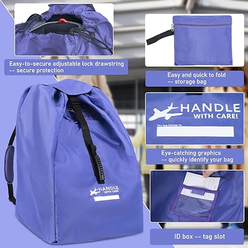 Miniatura 6 de Bolsa de viaje para asiento de automóvil para avión, se adapta a asientos de automóvil infantiles, asientos convertibles, asientos elevadores, bases