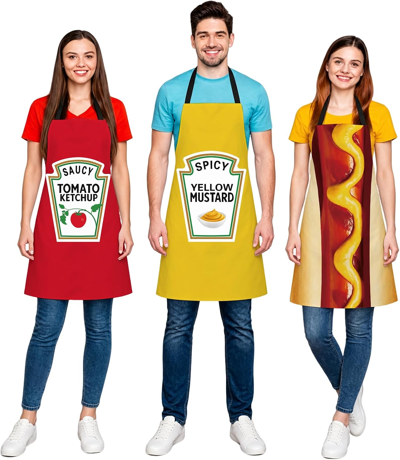 Halloween Funny Group Family Couple Costume Aprons for Cosplay Dress-up