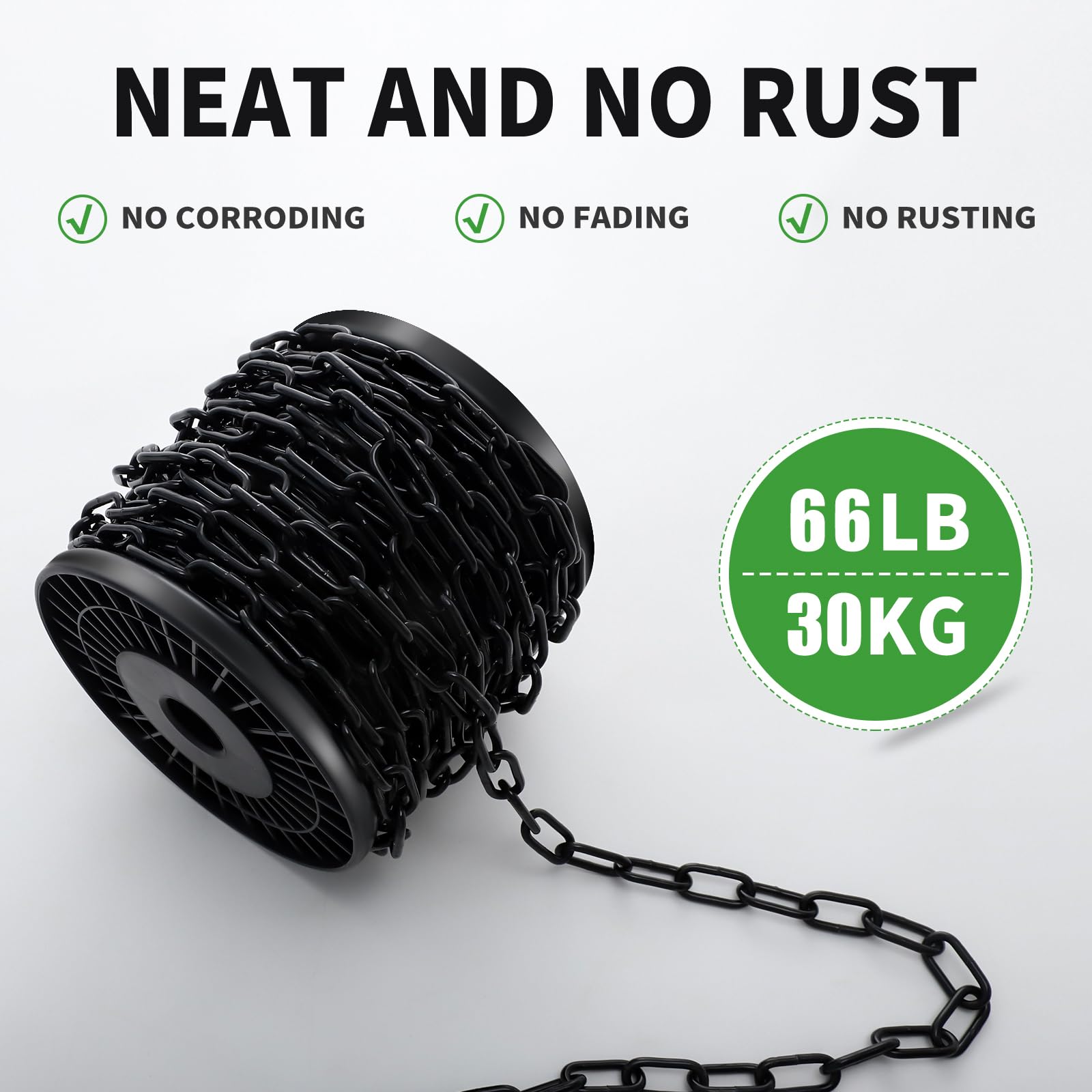 Black Chain for Lighting Fixtures - 50ft -3