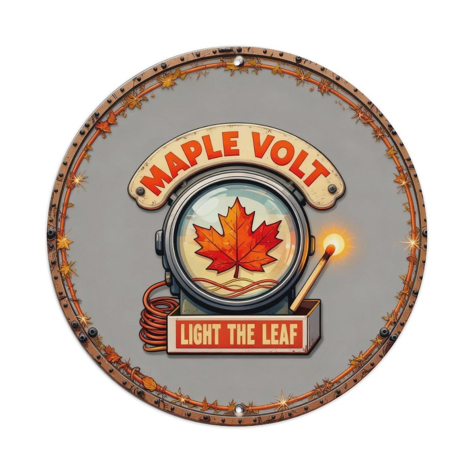 Maple Volt Sign Metal Tin Sign Plaque