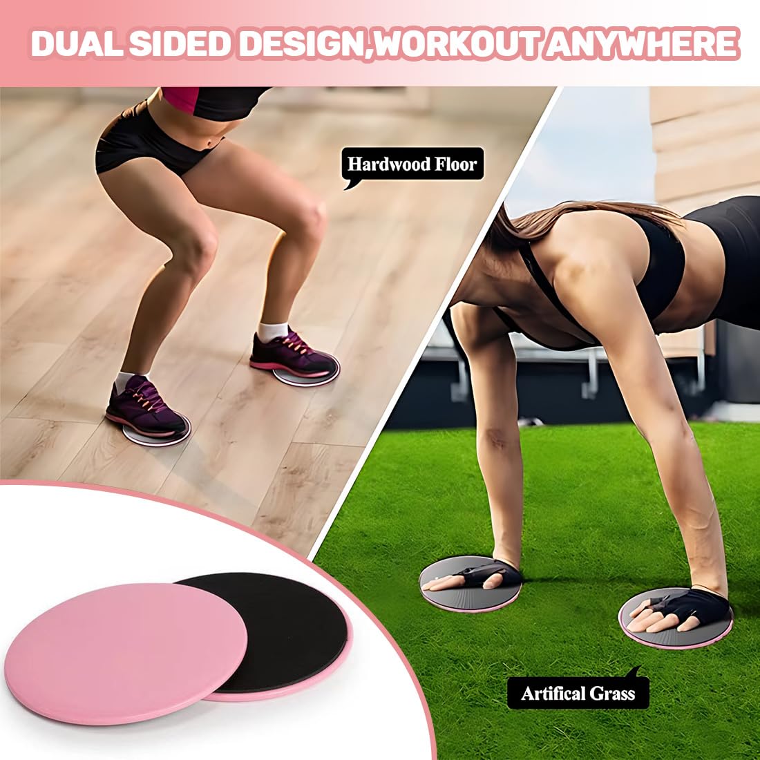 Discos Deslizantes,1 Par Core Sliders De Ejercicio,Deslizadores de Ejercicio,Cara Disco Abdominales,Cara Disco Core Sliders para Gimnasio en Casa Yoga Pilates sliders fitness discos deslizantes