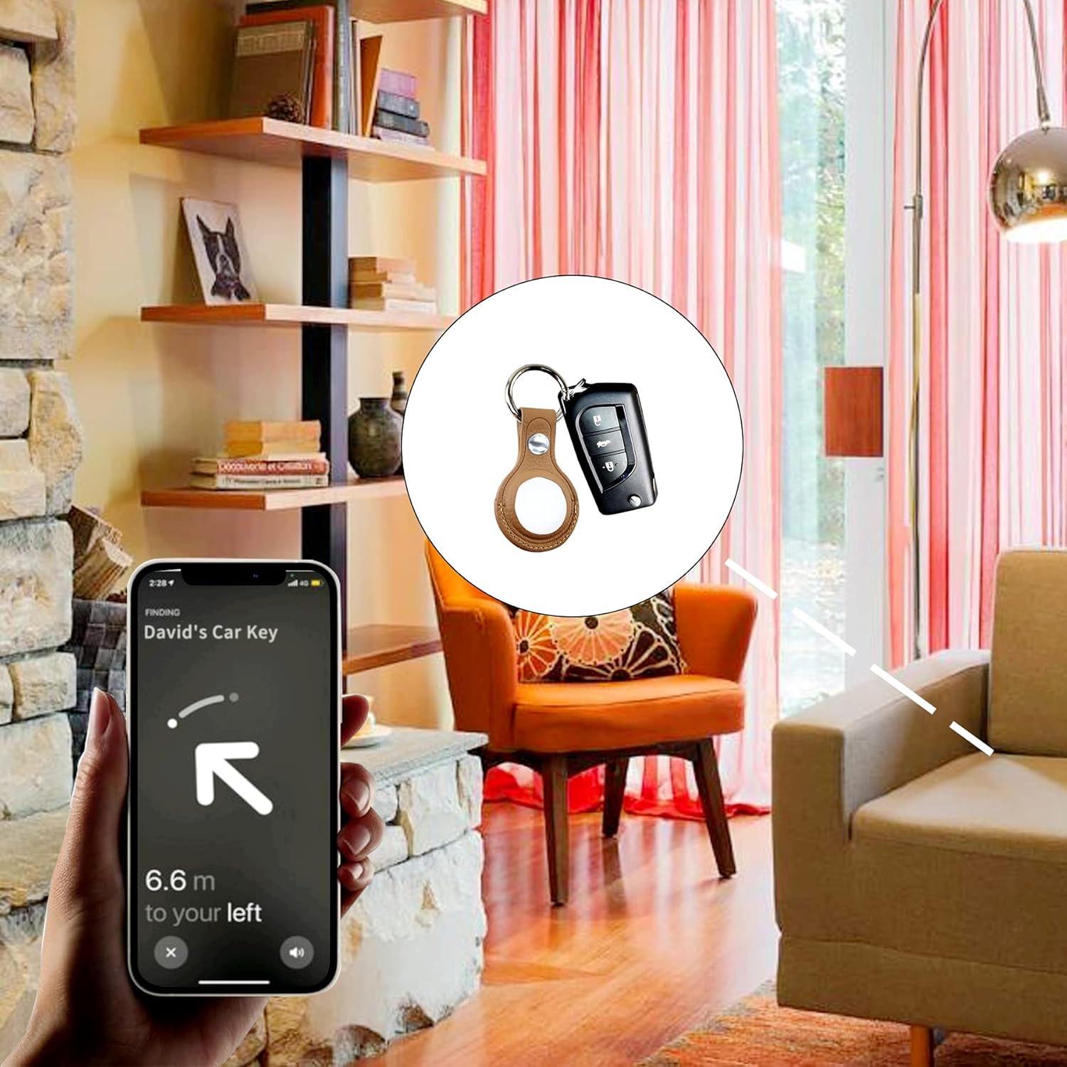 xiangyue protective case for airtag portable genuine leather tracker holder case anti scratch cover with keychain designed for airtags 2021keyspets