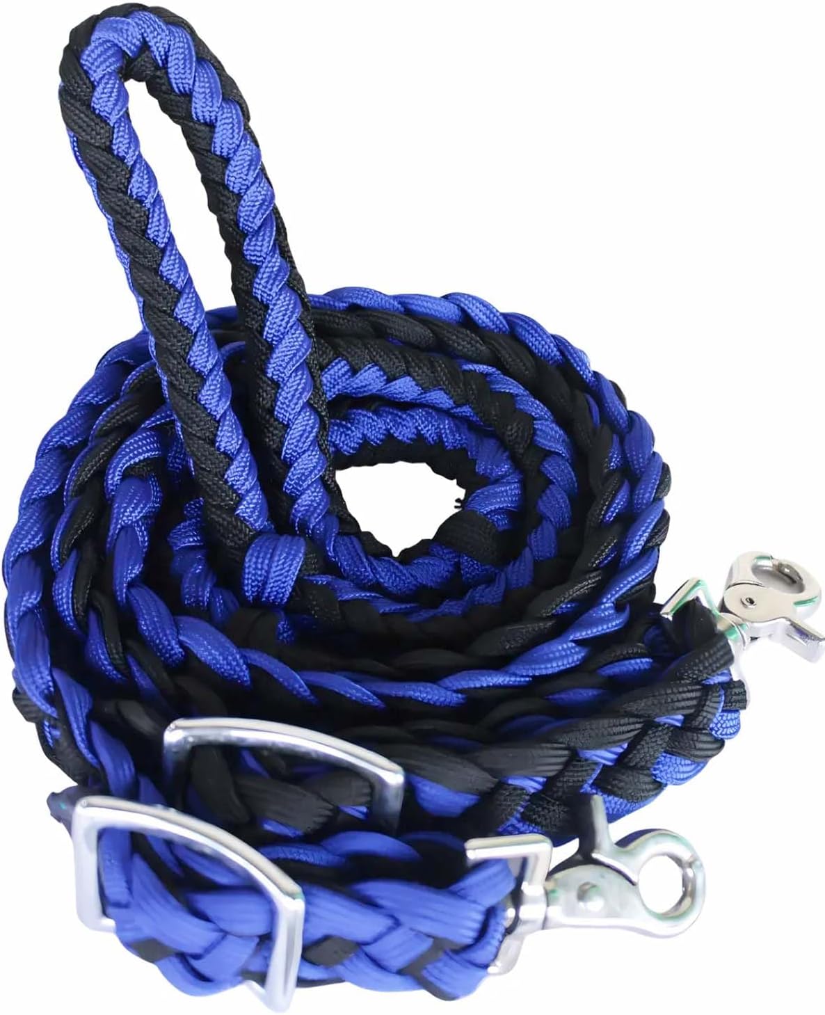ProRider Roping Knotted Horse Tack Western Barrel Reins Nylon Braided Burgundy 60704