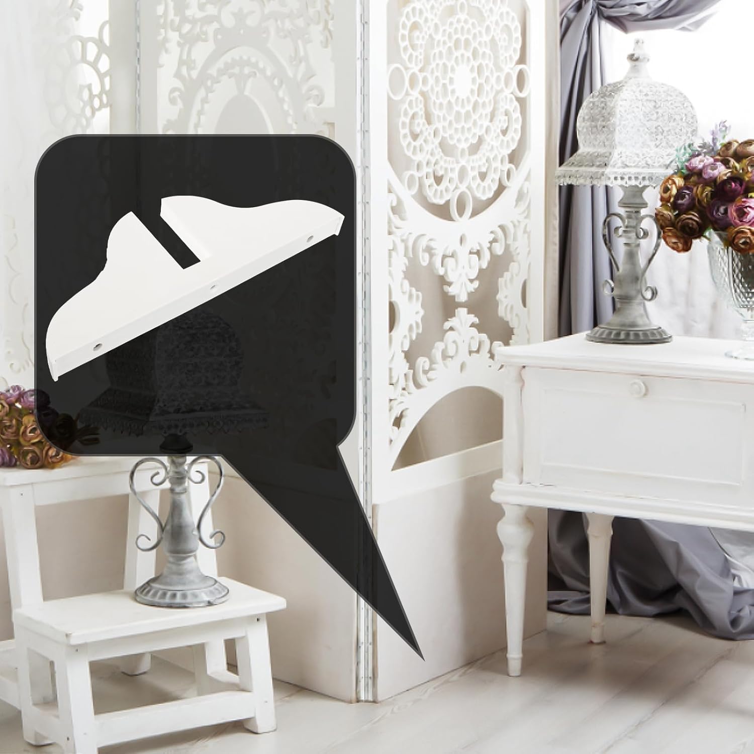 2pcs Screen Base Screen Divider Feet Thickened Divider Base Room Supply Room Privacy Clips Useful Privacy Holders Clips Plastic Stand