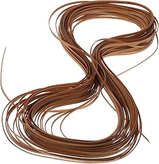 OFFSCH Material Para Tejer Sillas Ratán Plástico Multifuncional Para Bricolaje, Reparación De Muebles y Cestas, Color Madera Profunda, Ancho 6 Mm, Uso Reparaciones De Sillas y Muebles De Interior