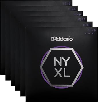DAddario NYXL Electric Guitar Strings Medium 11-49 6 Pack Bundle