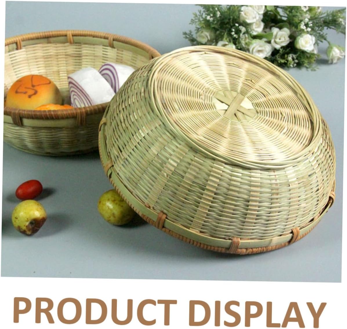 3pcs Bread and Fruit Storage Basket Set Drainage, Kitchen Bun and Vegetable Basket for Home Organization