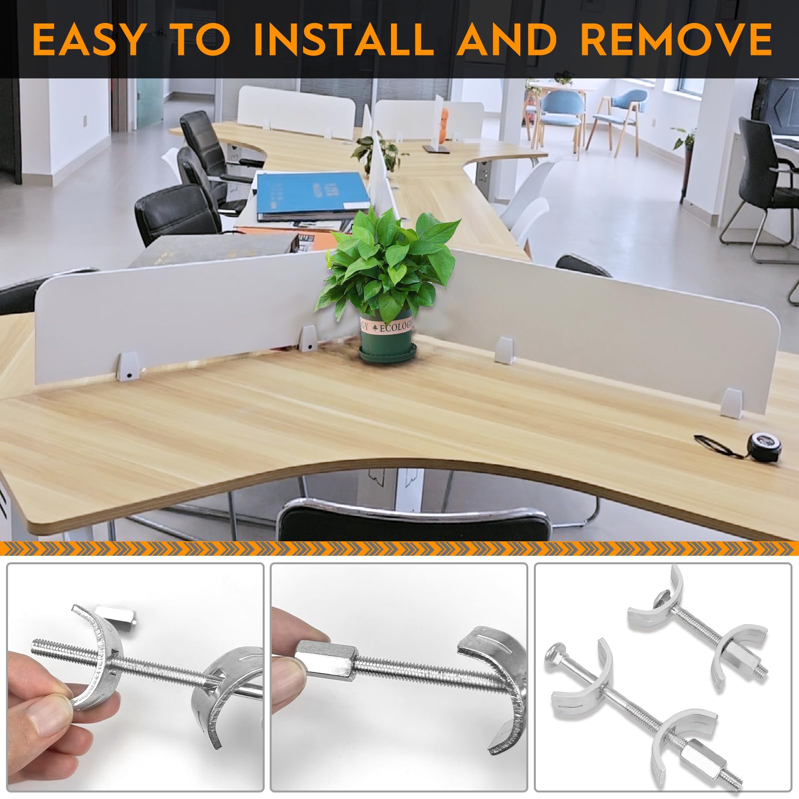 12 Piezas de Conectores para Encimeras de Cocina, Muebles, Accesorios para Mostradores de Bar (65 mm, 100 mm)