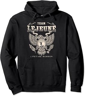 Team LEJEUNE Lifetime Member Last Name Pullover Hoodie