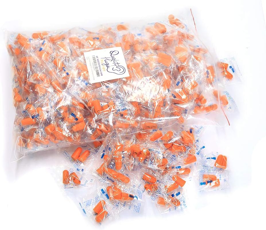 Quality Foam Earplugs 200 Pair- 32dB Disposable Noise Cancelling Sound Blocking Soft Ear Plugs for Sleeping Travel Shooting Hunting Study Work Construction Safety Hearing Protection Orange : Health & Household