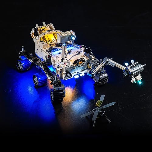 BrickBling Kit de luces LED para Lego Technic NASA Mars Rover Perseverance 42158 (sin modelo), luces creativas compatibles con Lego Mars Rover, gran