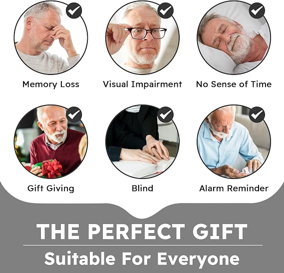 Hearkent Analog Talking Watch for Visually Impaired Large Numbers and Dial