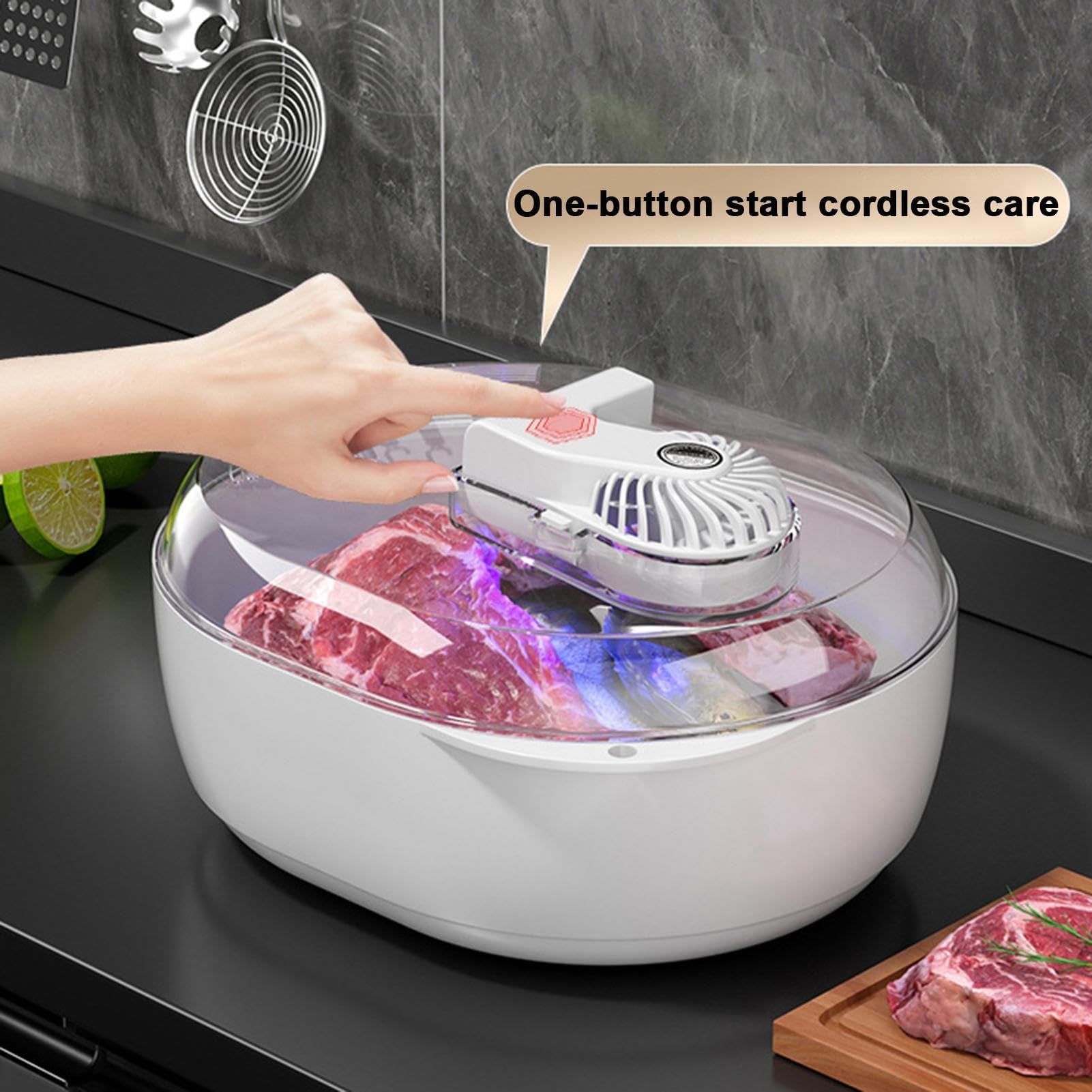 Schnelle Auftauplatte für Fleisch, Aluminiumlegierung, Entfroster-Tablett, USB-Ladegerät, Auftaumaschine für Fisch, Huhn, Steak, schnurloses Auftauzubehör