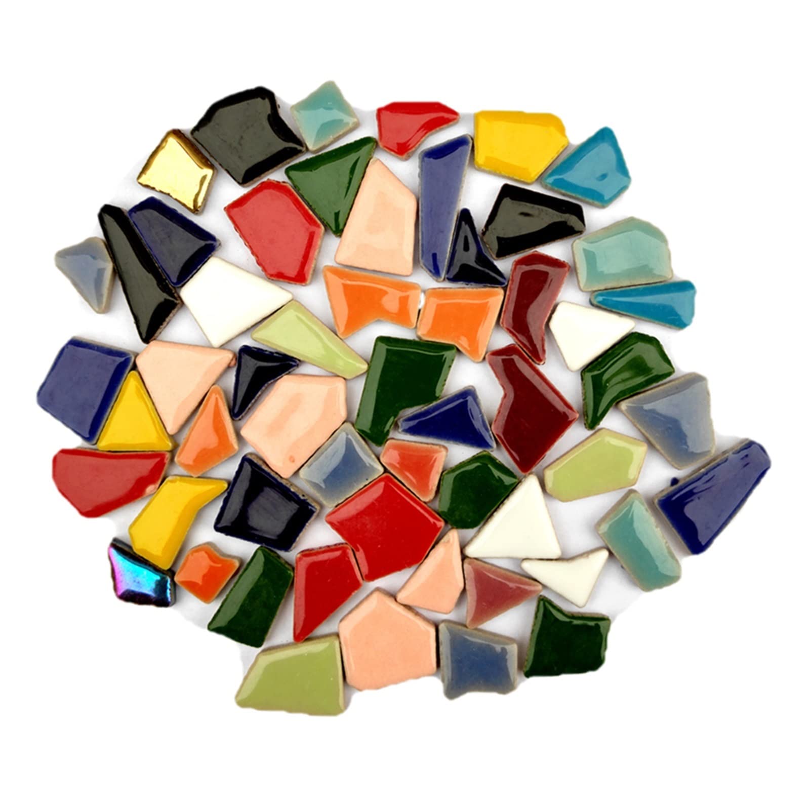 Tessere di Mosaico. 100 g di Mosaico Irregolare, Piastrelle in Ceramica for Mosaico Creativo, Fai da Te, Hobby, Artigianato da Parete, Materiali Decorativi Fatti a Mano, Pezzi di Mosaico