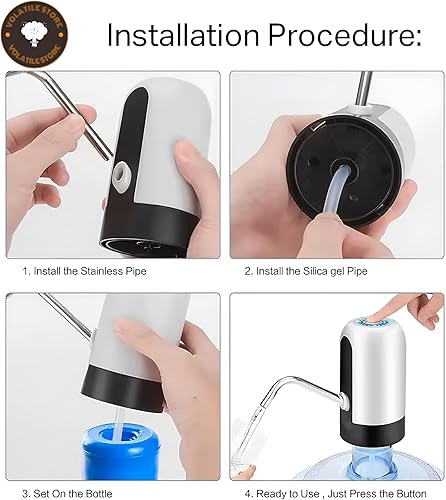 Miniatura 6 de Generic Dispensador automático de botellas de agua de 5 galones, portátil y recargable, se adapta a tarros de hasta 5 galones, sin BPA, boquilla de