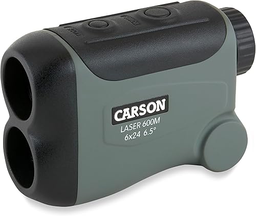 Carson Litewave Pro 650 Yard 6X Power Telémetro láser con Pinseeker de golf y compensación de pendiente (RF-700)