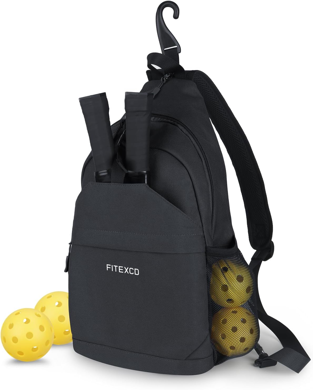 Pickleball Bag Hold 2 Paddles - Convertible Backpack & Sling Bag, Large Main Pocket for Balls & Gear