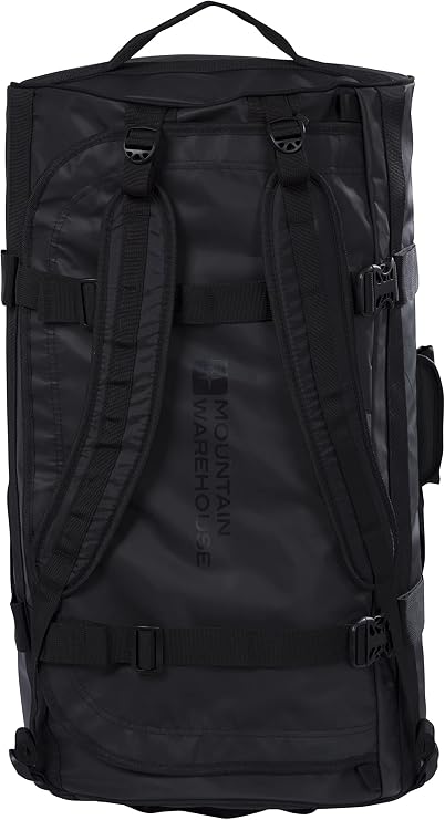 Mountain Warehouse 90L Large Cargo Holdall Rucksack Black ONE | Durable & Comfy Design with Padded Shoulder Straps, 3 Carry Options as a Backpack, Duffle or Grab Bag, For Travel & Sport