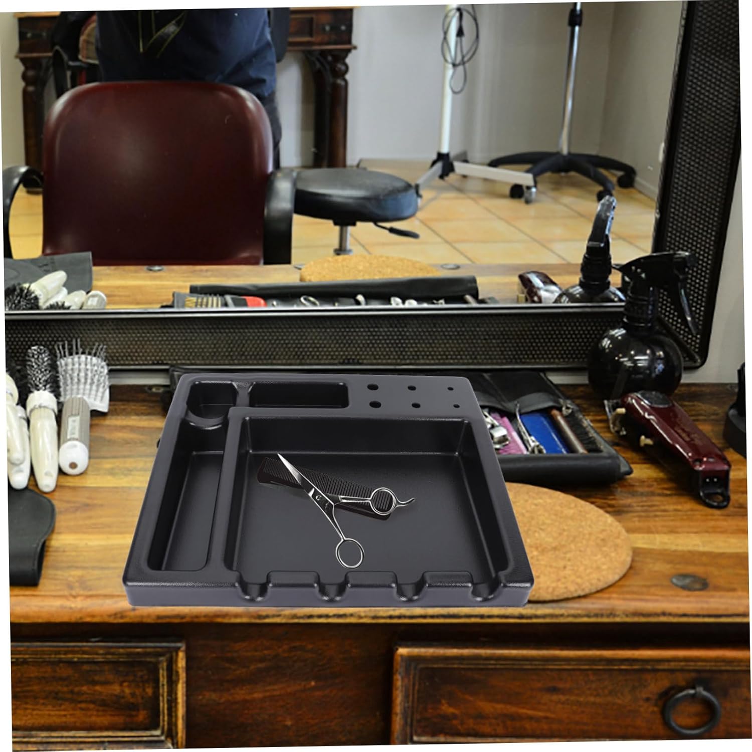 balacoo Barber Clippers Storage Box Barber Cases for Hairdressing Tools Salon Organizer