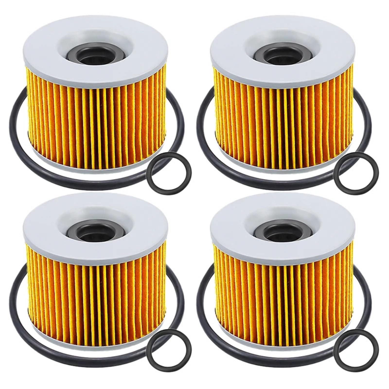 Motocyklowe Filtr Filtr oleju motocyklowego pasuje do Kawasaki ZZR250 ZZR1100 ZZR1200 Ninja 600R ZX400F ZX 550 600 750 1000 1100 ZX11 Filtr oleju(Yellow-4 pcs)