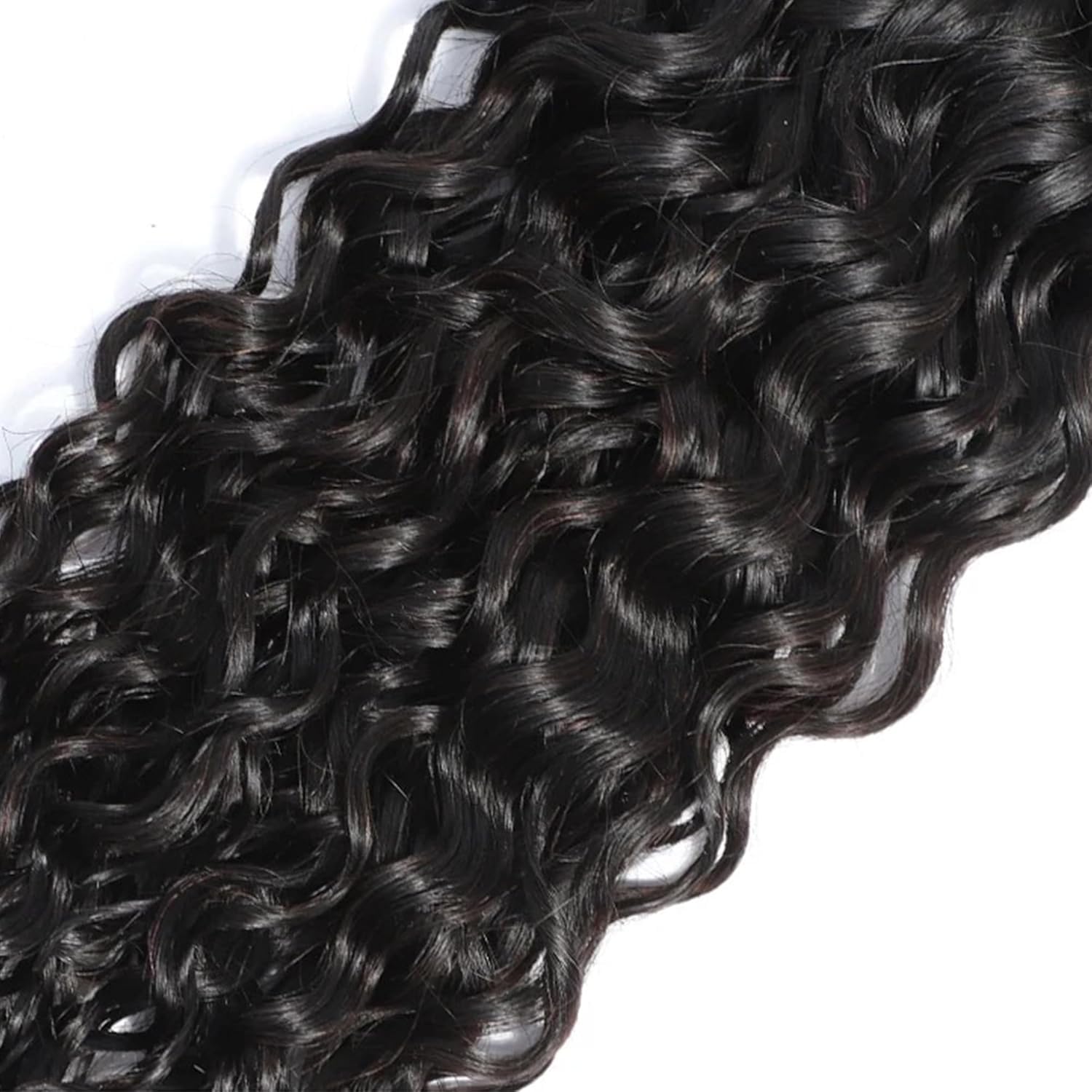 Human Hair Bundles Water Wave Bundles Human Hair Extensions 10A Brazilian Virgin Water Wave Human Hair 3 Bundles Natural Black 12 14 16 Inch