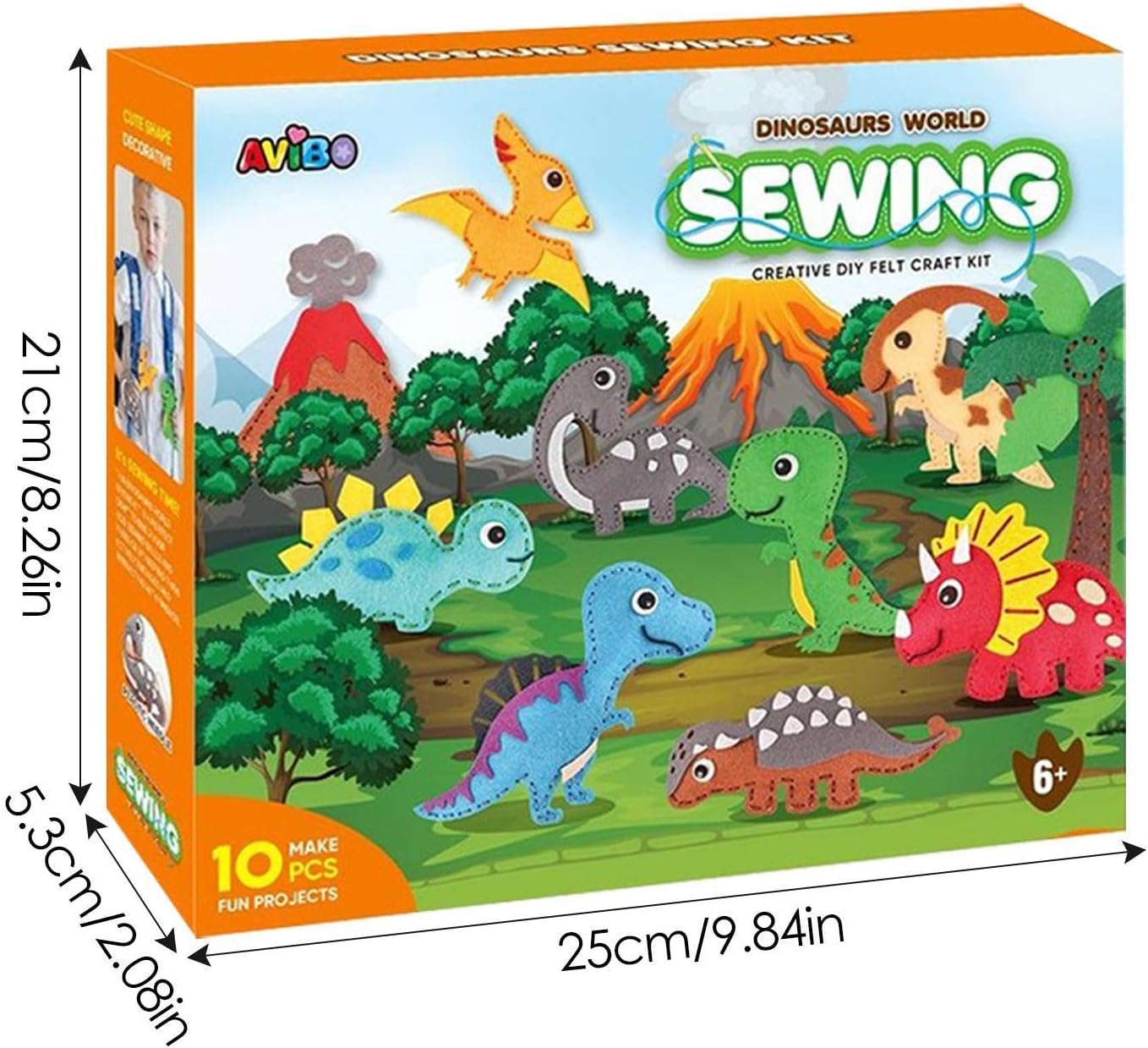 Kids Sewing Kit - Felt Craft Lacing Set, DIY Fine Motor Skill Activity Toy | Children Sewing Craft for Learning Fun | Felt Material Lacing Kit with DIY Projects for Creativity Practice at Home
