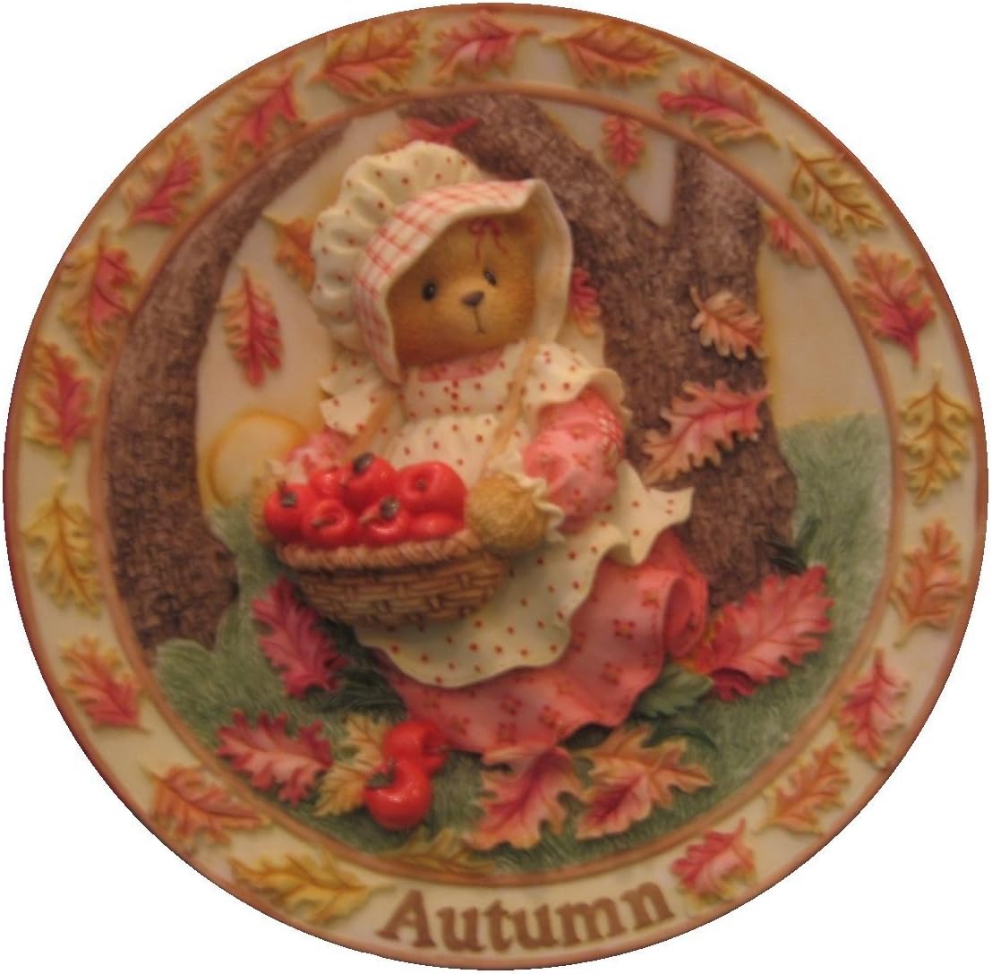 Cherished Teddies - Autumn - 6" Decorative Teddy Bear Plate