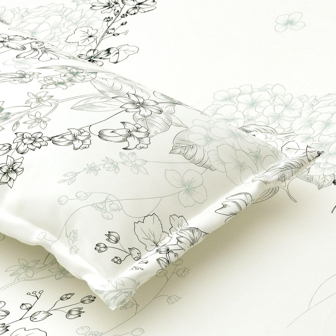 Jaipur Weaves Bedsheet King Size 100% Pure Cotton 240 TC Bed Sheet with 2 Pillow Covers, Super Soft Cozy Bedsheets Set,108X108 Inches/ 9Ftx9Ft (Blossom Garden Blue, Super King)