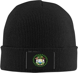 Coat of Arms of Belize Unisex Four Seasons Knitted Hat Winter Warm Hats Hats for Men Women One Size Black