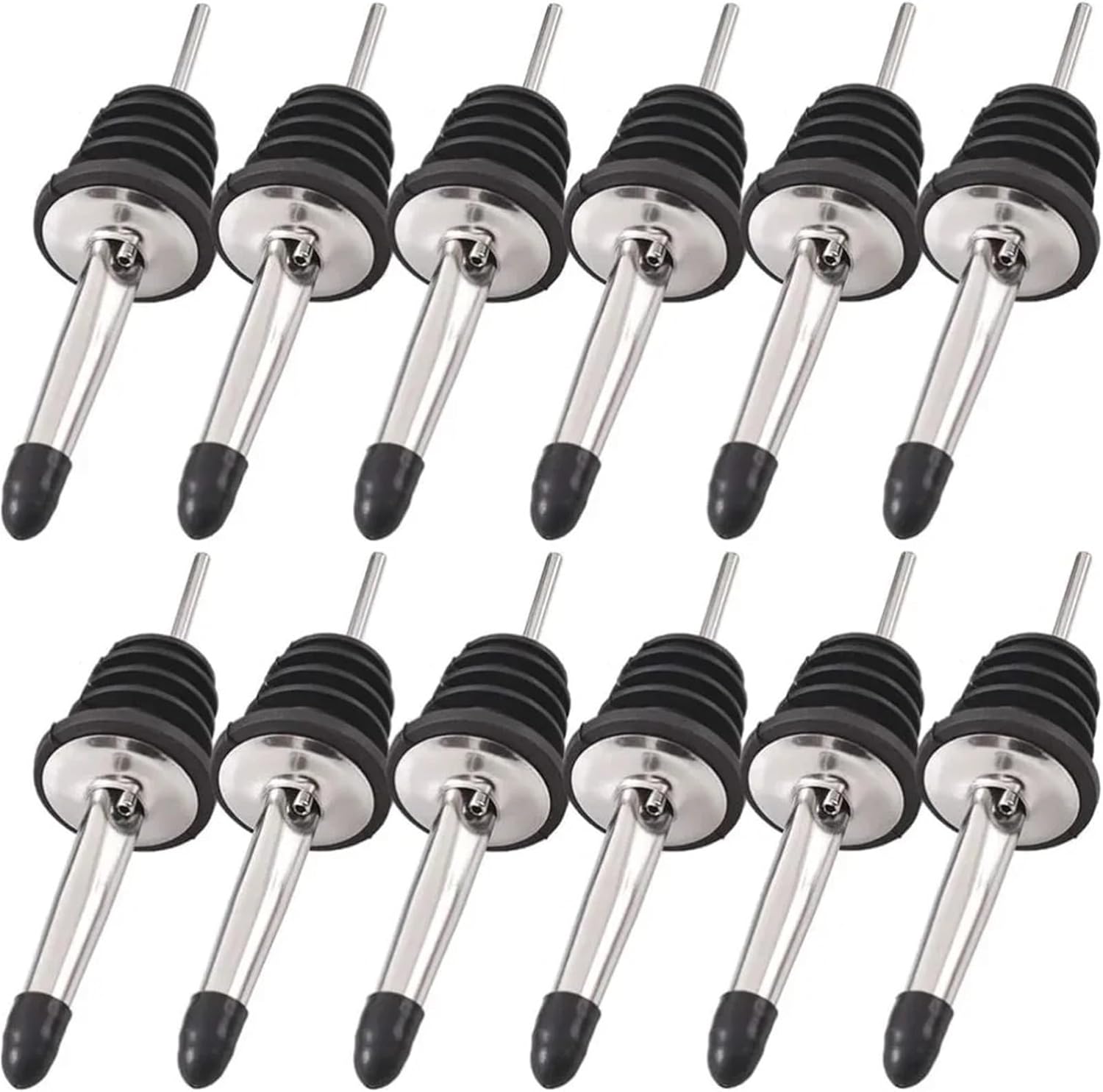 Liquor Pour Spout 30 PCS Bottle Pourers Tapered Spout With Rubber Dust Caps