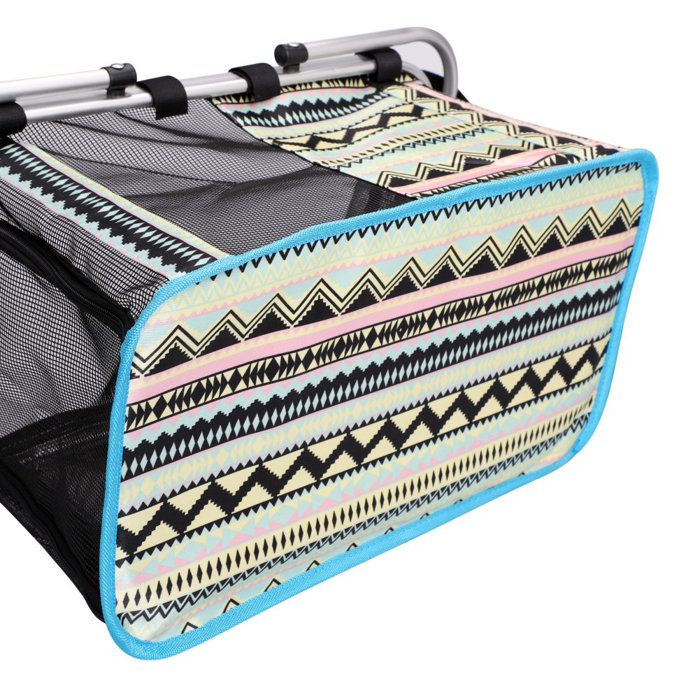 Haustier Korb Tragetasche für Haustiere Hund Katze Tasche Haustier-Träger mit weichen Seitenteile Reißverschluss Kunststoff-Bodenplatte Aluminiumlegierung Material Perfekt für Reisen Blau