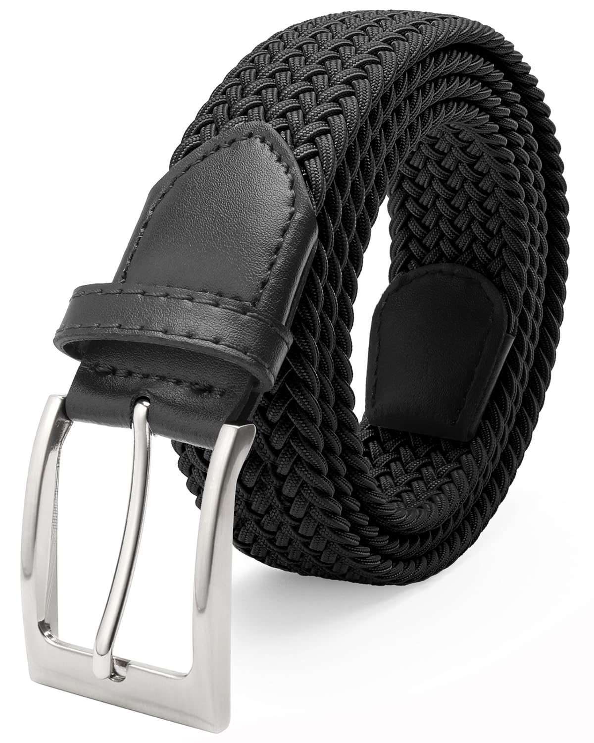 Braided Elasticated Belts Stretch for Mens Casual Elastic Canvas Stretchy Woven Belt for Jeans Golf Shorts Men Women